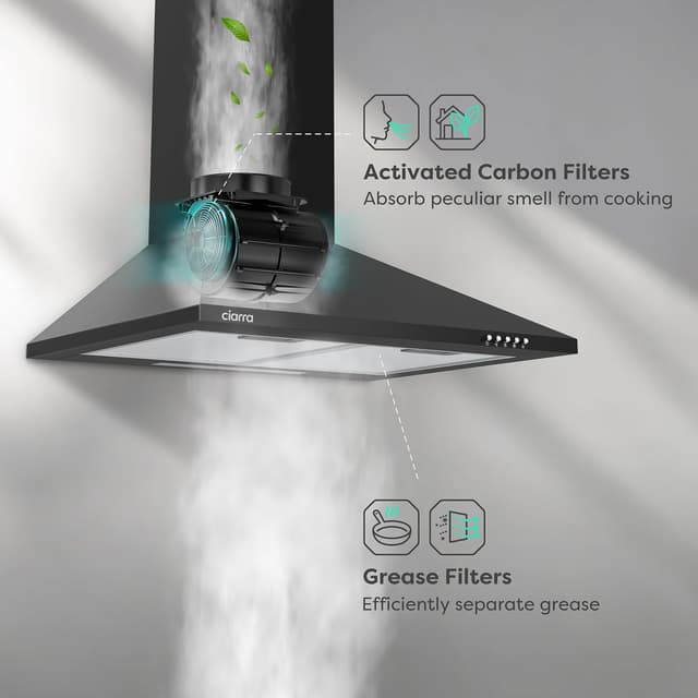 Detalle 2 de CIARRA CBCB6201 cappa aspirante 370 m³/h