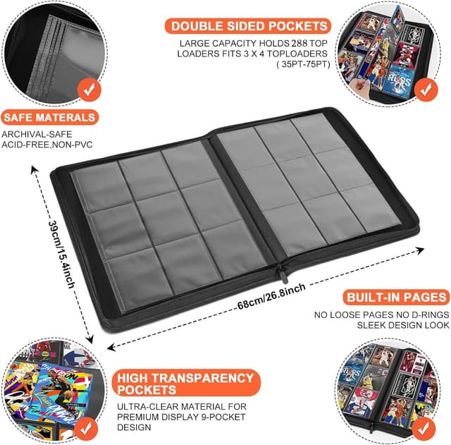 Detalle de DCY BLUE Toploader Binder 9 Pocket 360