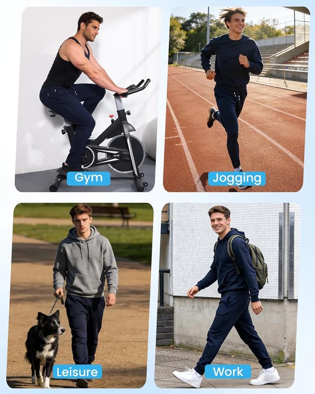 Detalle 1 de SIHOHAN tracksuit bottoms joggers with zip pockets