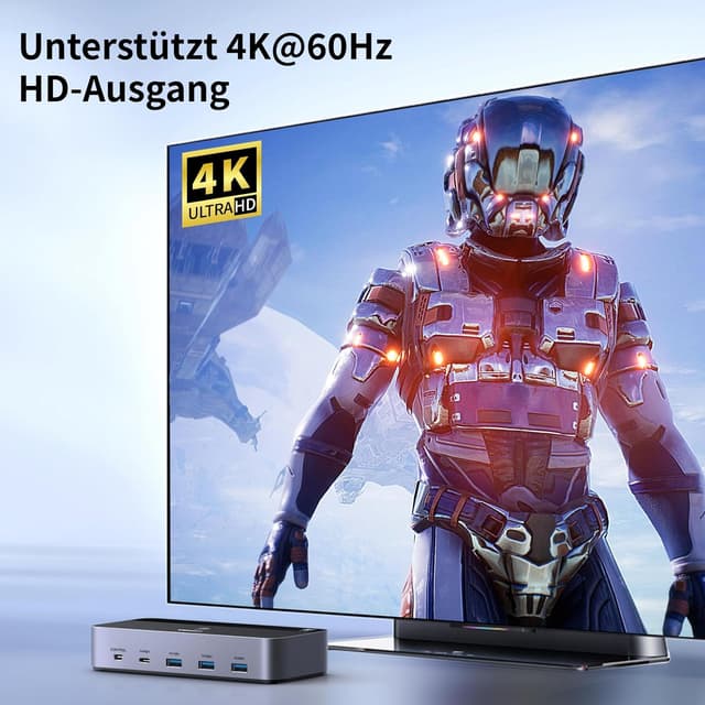 Detalle de UGREEN HDMI KVM Switch 2‑Port 4K60Hz für 2 PCs 🖥