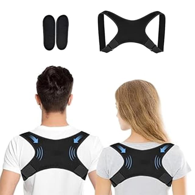 Imagen de Corrector Postura Espalda Para Mujer Y Hombre,Para Alivio Del Dolor De Espalda,Cuello,Hombros Y Cervicales,Corrector De Postura Para,Invisible Transpirable Corregir Fajas Para Espalda (negro25101302) en OfertitasTOP