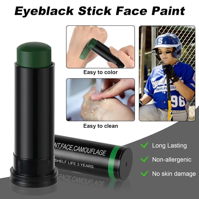 Detalle de Aomig Bodypainting Öl-Cremestift in Schwarz – ölbasierte Schminkfarbe für Gesicht & Körper