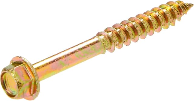 Detalle de TimCo Advanced Coach Screw (Hex Flange Head, Slash Point) Yellow, 8.0 x 70mm | Box of 50 (870SCSY)