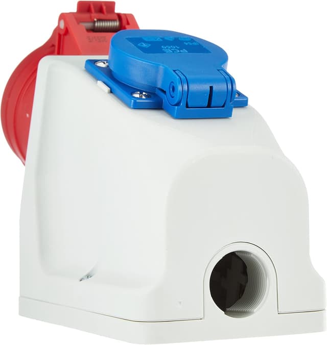 Detalle 2 de Kopp 100400005 CEE Kombiwandsteckdose (5-polig, 16A) für die Wandmontage