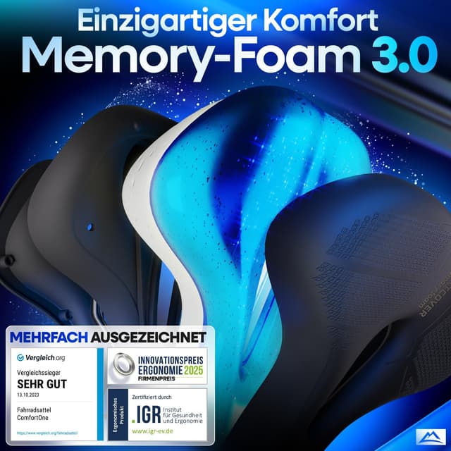 Detalle 2 de NEXTCOVER Fahrradsattel Memory-Foam 3.0