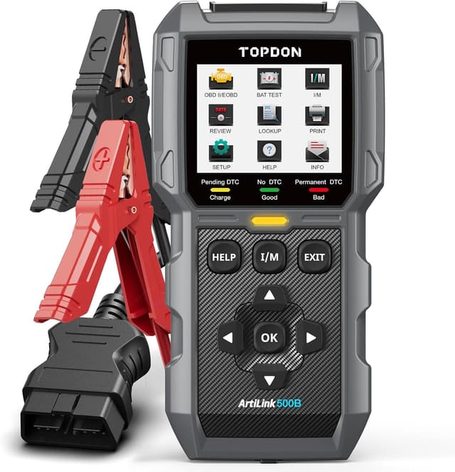 Detalle de TOPDON ArtiLink500B OBD2 Diagnosegerät und Batterietester 2-in-1 für Auto-Fehlercodes und Tests