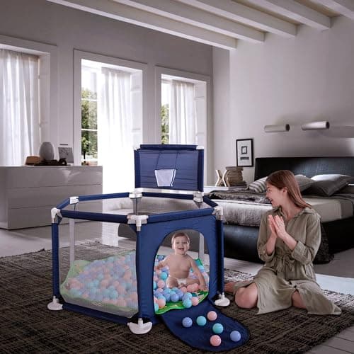 Thumbnail 5 de JUPPLIES Parque Infantil Bebe 127x127cm 🧸 Hexagonal con Malla