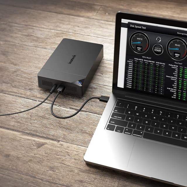 Detalle de Inateck 3,5" USB-3.0-Festplattengehäuse für SATA HDD/SSD bis 20 TB mit UASP