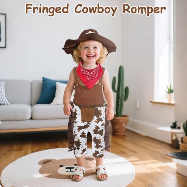 Thumbnail 5 de Vicloon Cowboy Costume Bambino con Cappello