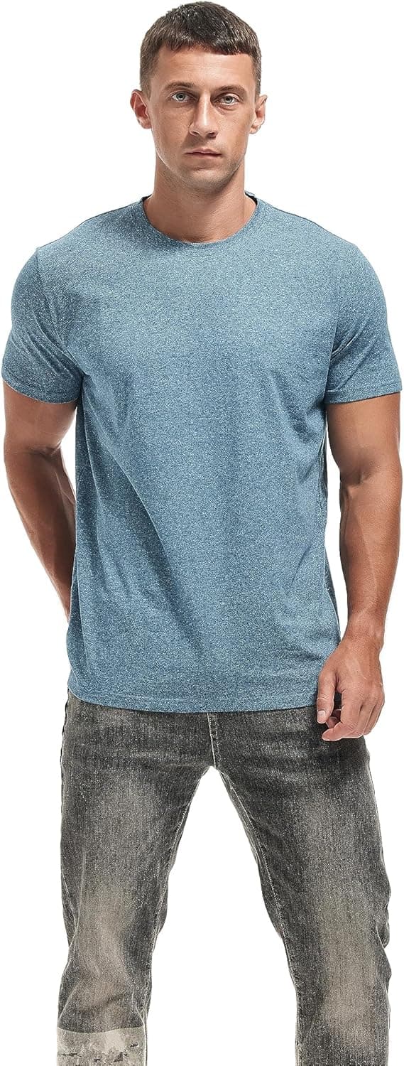 Detalle 2 de VEIISAR Herren T-Shirt Slim Fit 2-farbig