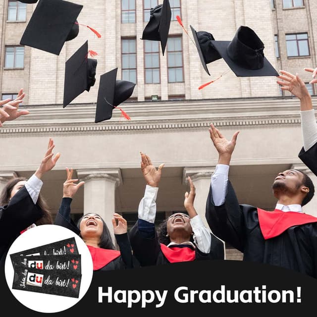 Detalle 2 de Adiwo 24 Stück Filz-Gastgeschenkbox „Schön dass du da bist“ als Hülle für Schokolade & kleine Mitbringsel (ohne Schokolade)