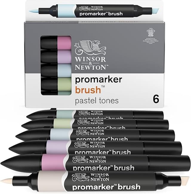Imagen de Winsor & Newton Promarker Brush 6 Rotuladores de Doble Punta🖌 en OfertitasTOP