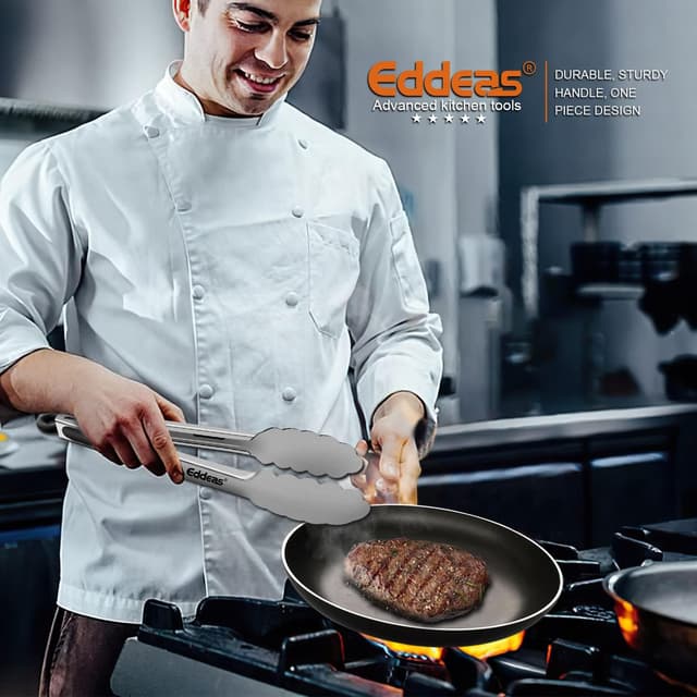 Detalle 2 de Heat Resistant Kitchen Tongs 7/9/12in 🍴