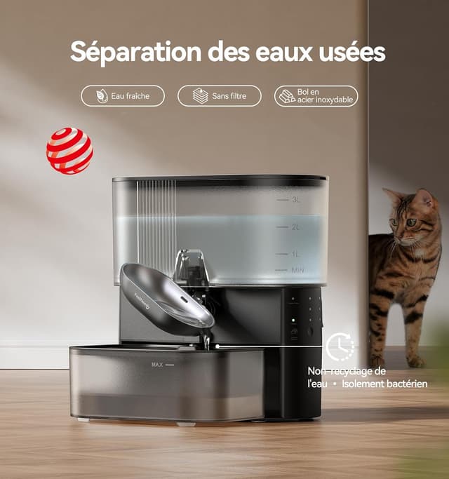 Thumbnail 1 de FEELNEEDY Fontaine à Eau 3,5L 2000mAh