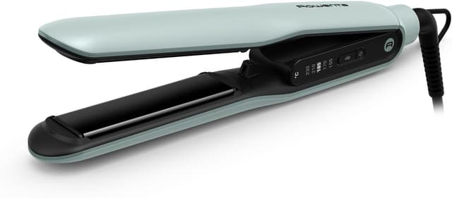 Detalle de Rowenta Thermoglide Haarglätter Titanium-Beschichtung SF5120E0 – 5 Temperaturstufen für glattes Styling