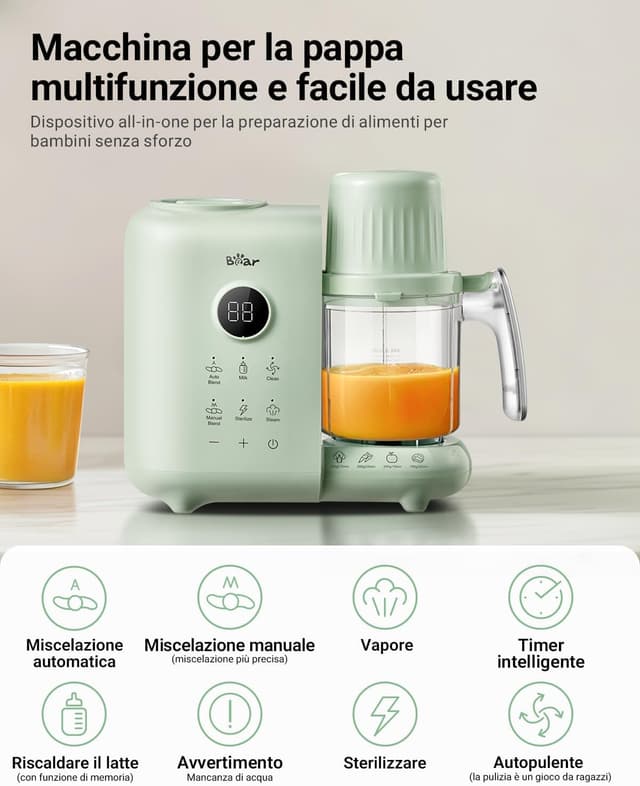 Detalle 2 de Bear Cuocere a vapore 6in1 per alimenti per bambini 🍲