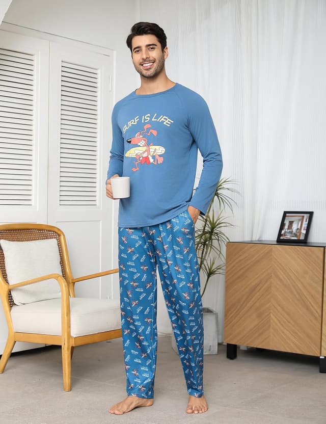 Detalle 2 de Jahetuul Pijama Hombre Invierno Algodón