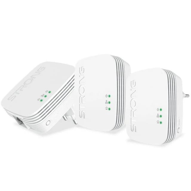 Imagen de Strong Powerline 600 Triple Pack Mini adaptadores PLC 600 Mbit/s 📶 en OfertitasTOP