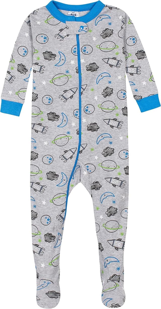 Detalle de Pyjamas Gerber 4 pièces pour bébés garçons (grenouillère) – ajustement pensé pour le sommeil