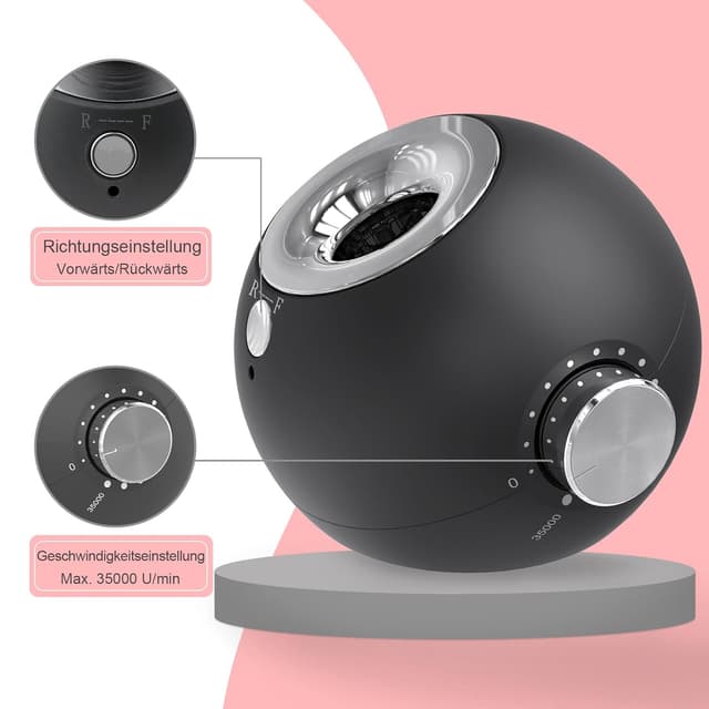 Detalle 2 de Delanie Nagelfräser mit bis zu 35.000 U/Min für Gelnägel & Polygel – leises Maniküre-/Pediküreset mit 6 Aufsätzen