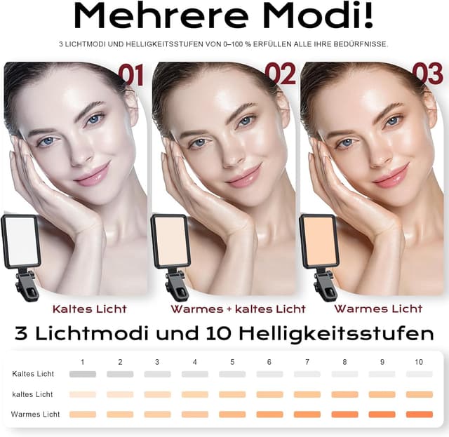 Detalle 2 de Wiederaufladbares Selfie-Licht 3000 mAh