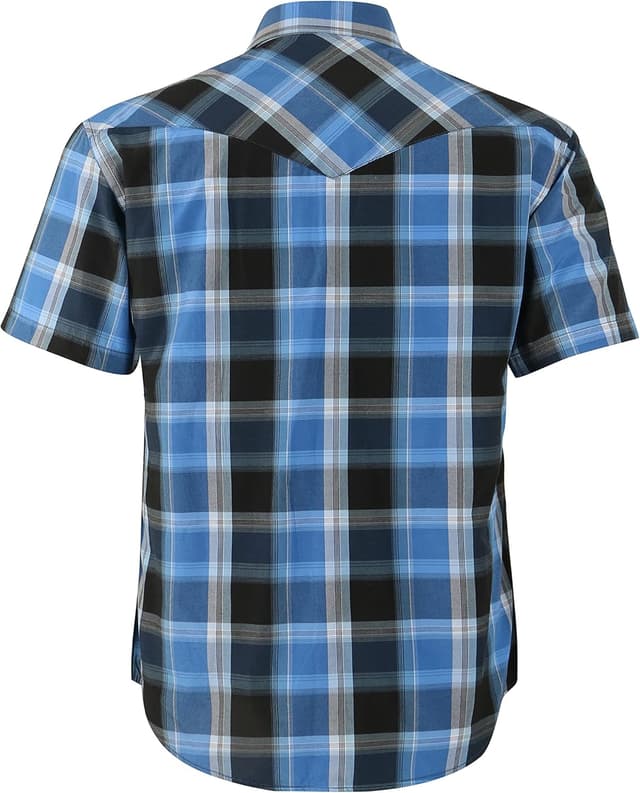 Detalle de Coevals Club plaid shirt pearl snap short sleeve