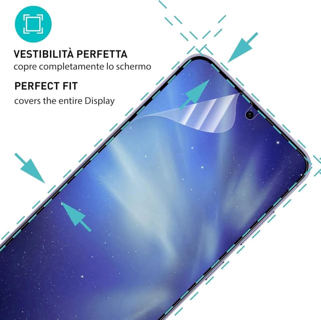 Detalle 2 de Smartect Pellicola Protettiva in TPU per Samsung Galaxy S25 (2+2 pezzi), con protezione schermo e fotocamera