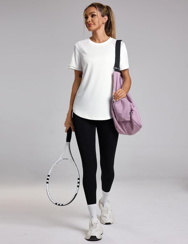 Detalle de Terecey Tee shirt Sport femme manches courtes en maille respirante à séchage rapide