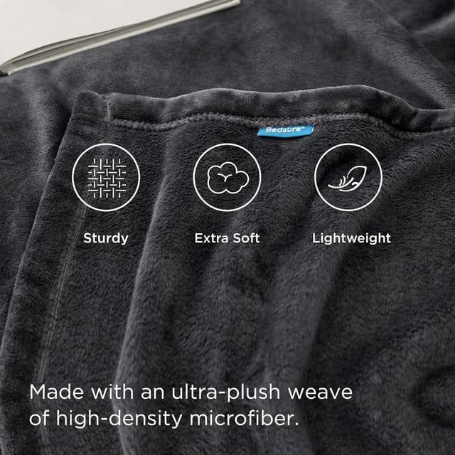 Detalle 2 de Bedsure Fleece Throw Blanket 130x150 cm