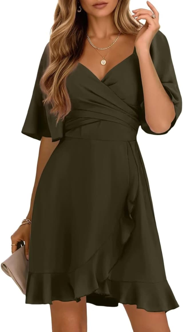 Thumbnail 6 de Dokotoo Wrap V Neck Mini Dress