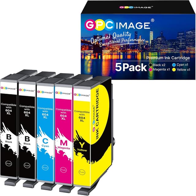 Detalle de GPC Image 604XL 5‑Pack Ink Cartridges 🎨