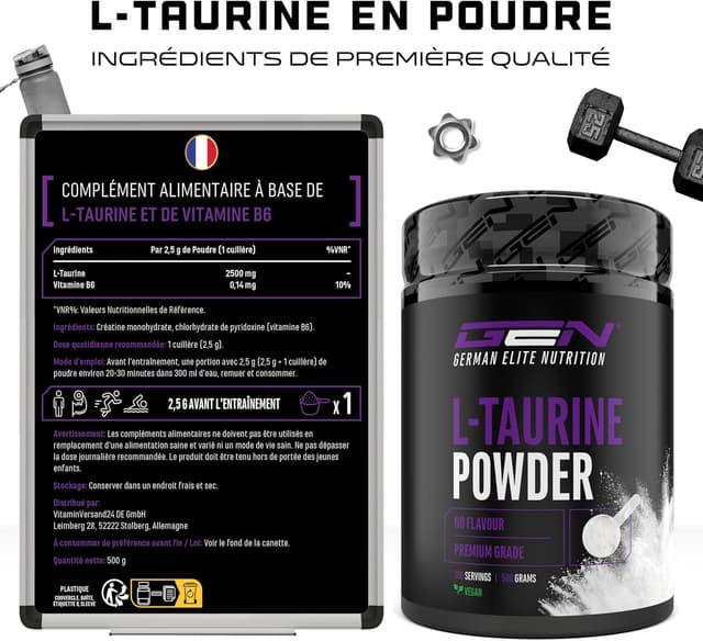 Thumbnail 4 de Taurine en poudre 500 g - solubilité optimale
