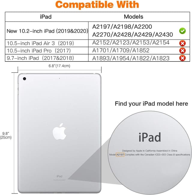 Detalle 2 de MoKo Case for iPad 9th/8th/7th Generation 10.2 inch (2021/2020/2019) with Stand, Auto Wake/Sleep – Rose Gold