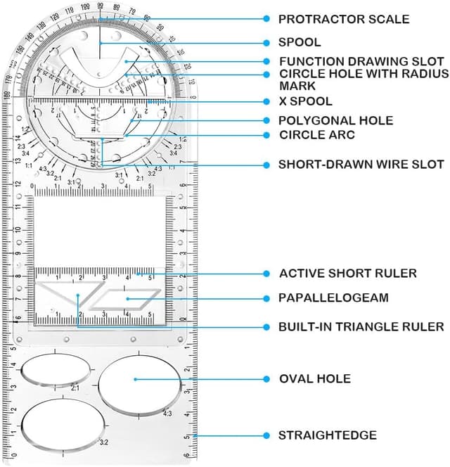 Thumbnail 3 de Vicloon règle géométrique 20 cm