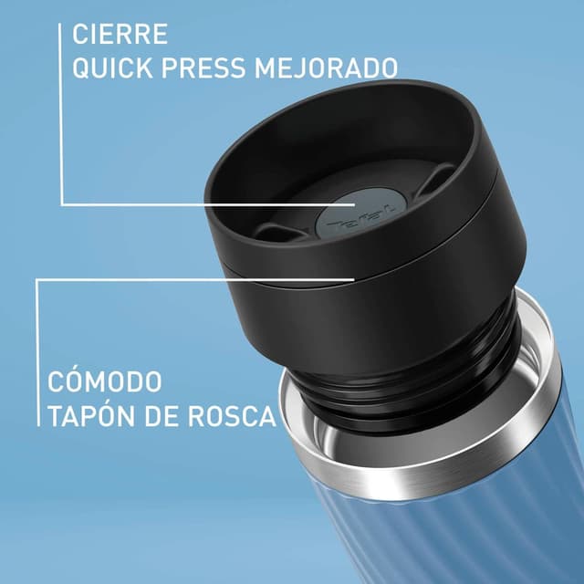 Detalle 1 de Tefal Taza de Viaje Classic Twist ☕ Hermética y Mantiene Bebidas