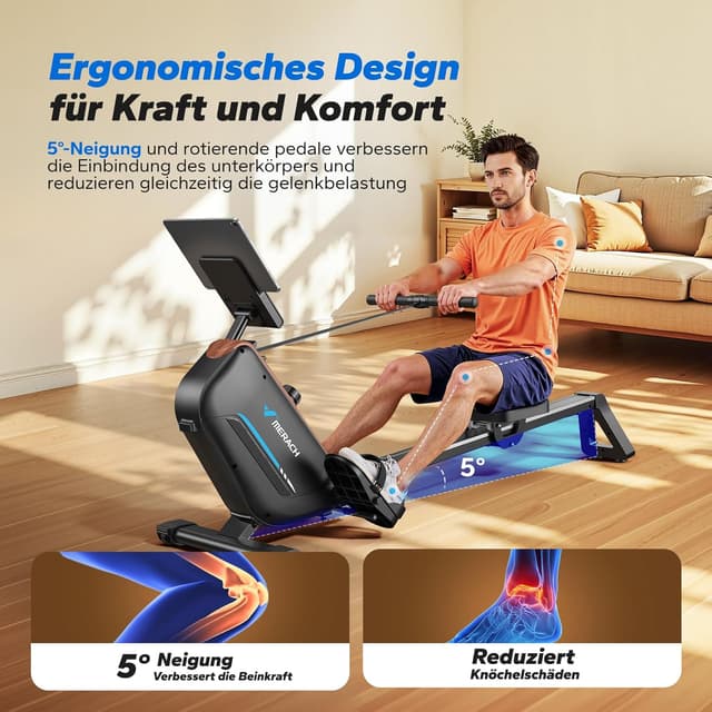 Thumbnail 4 de MERACH Rudergerät klappbar – magnetisches Heim-Rudergerät 🚣