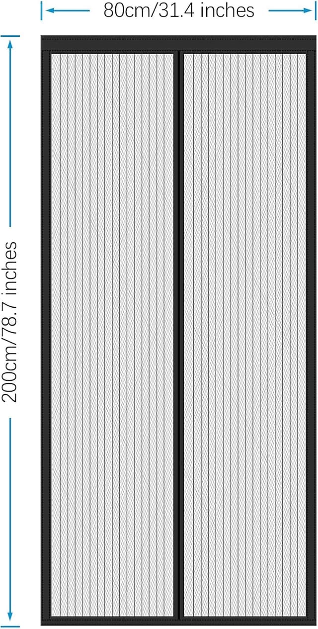 Detalle de Cloudgree Magnetic Fly Screen Door (80x200cm) with Powerful Magnets & Full Frame Hook&Loop