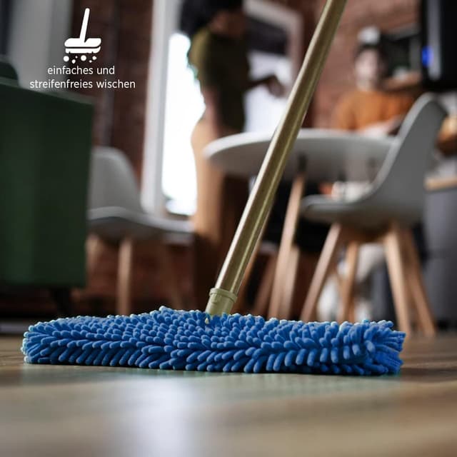 Thumbnail 6 de BIOHY Wischmopp 50 cm aus Chenille – Microfasermopp blau (einzeln) für empfindliche & glatte Böden