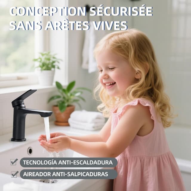 Detalle de BELZ Grifo Lavabo Monomando 🛁 Ahorro de Agua y Energía, Moderno