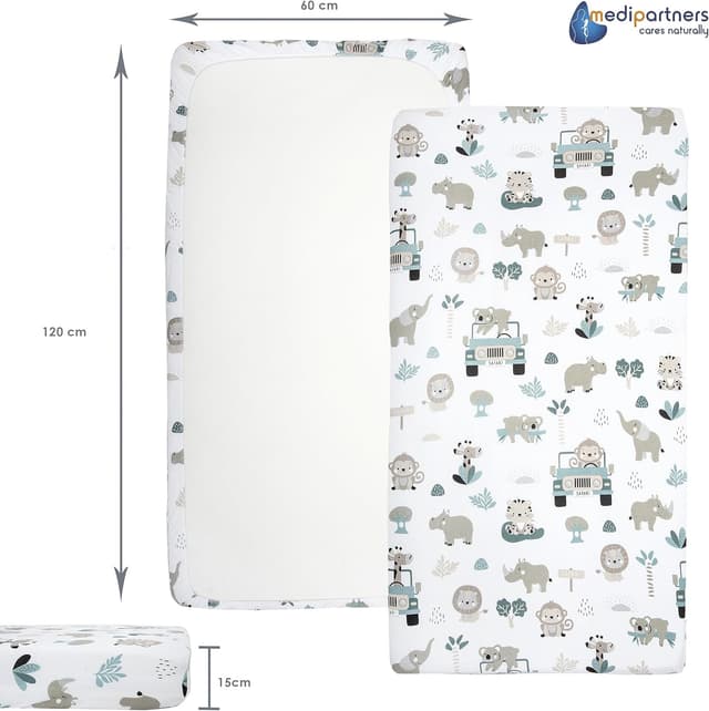 Detalle 2 de Medi Partners Sabana Bajera Cuna 60x120 algodón