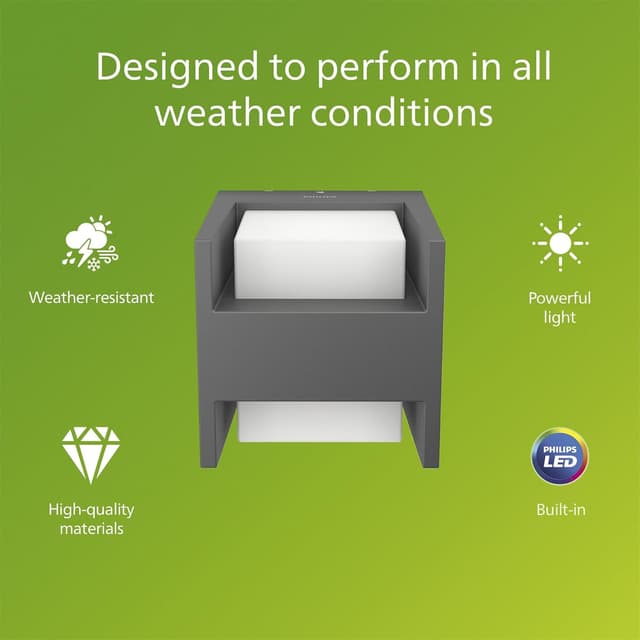 Thumbnail 1 de Philips Arbour LED Outdoor Wall Light