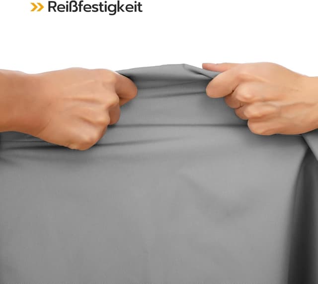 Detalle de LARMNEE Vela ombreggiante PES 2x3 m con protezione UV 93% e occhielli metallici, grigio chiaro ELG23SP02