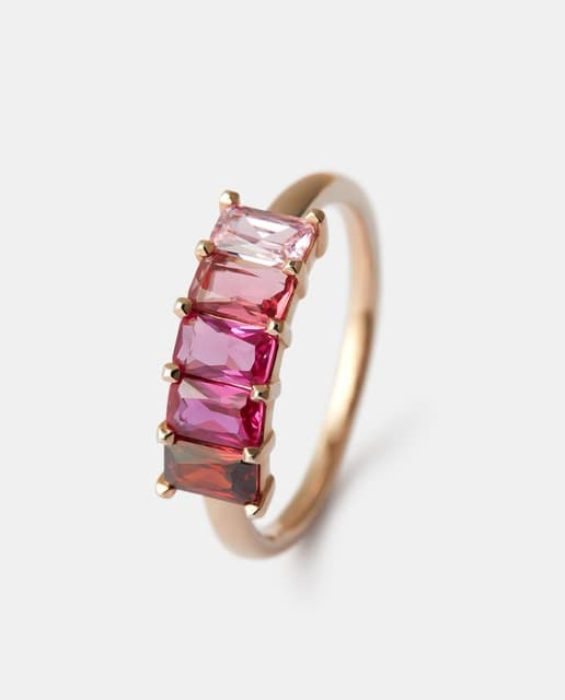 Detalle de El Corte Inglés Anillo de oro con turmalina 💍