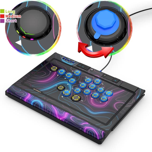 Detalle de qanba Sapphire S1 leverless arcade controller
