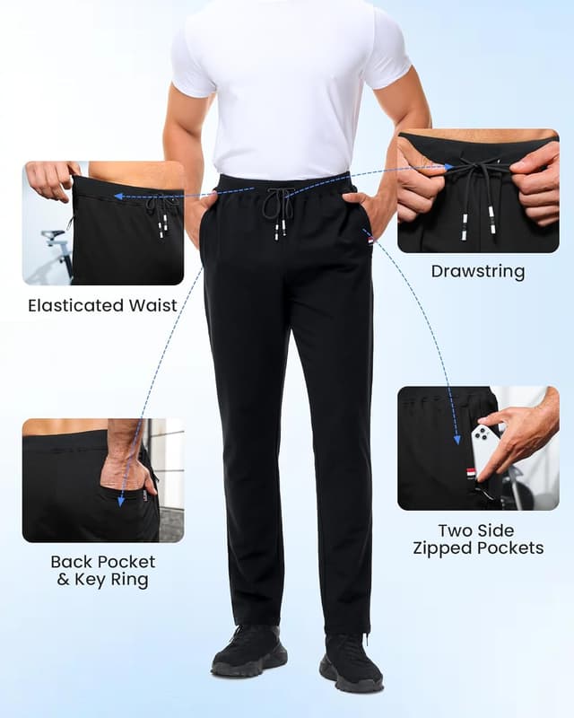 Detalle 2 de SIHOHAN tracksuit bottoms joggers with zip pockets