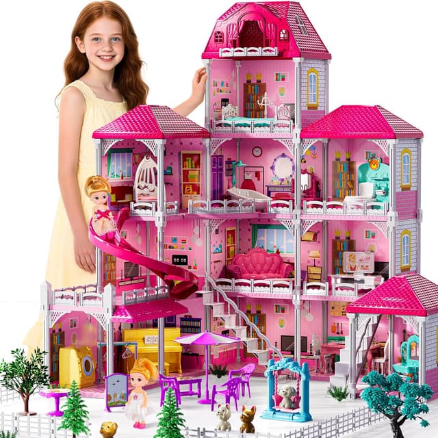 Imagen de JUKUDAHU Villa Playset 4-Story Dollhouse en OfertitasTOP