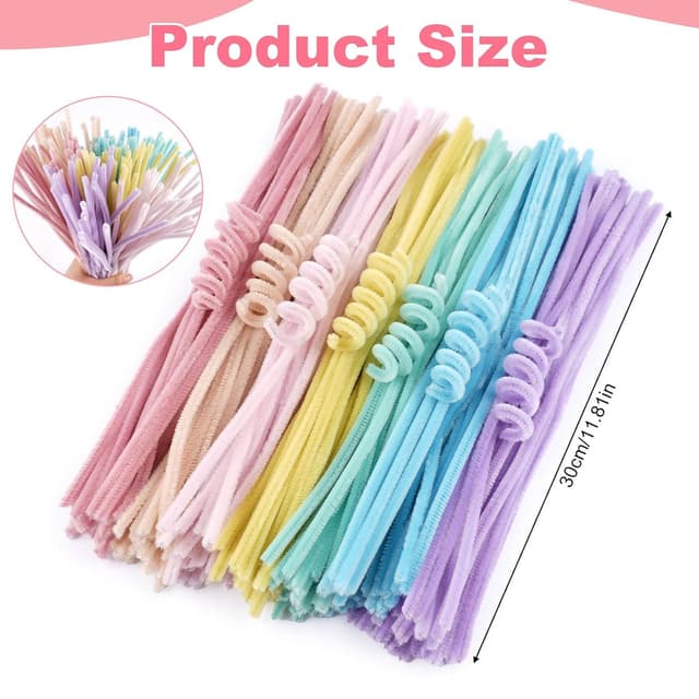 Thumbnail 2 de 200 Stück Pfeifenputzer 30 cm 🎨