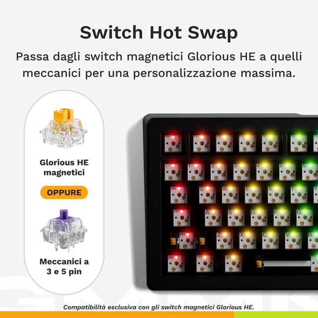 Thumbnail 4 de Glorious GMMK 3 HE tastiera 8.000 Hz