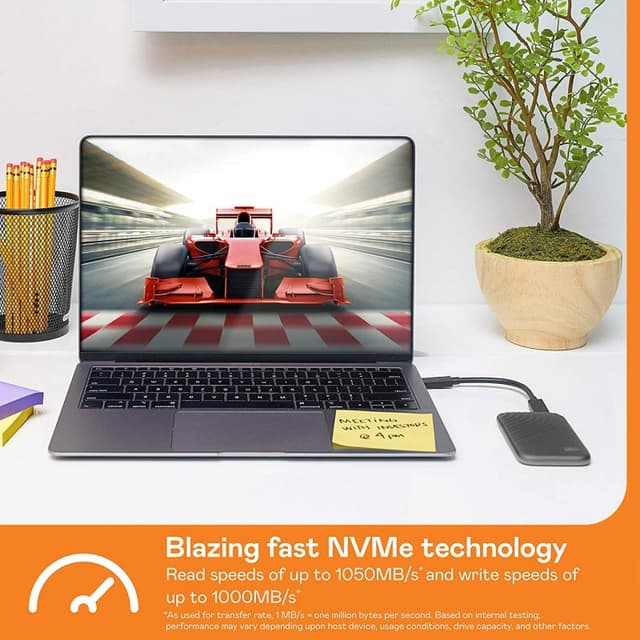 Detalle 2 de SanDisk WD My Passport SSD 1TB USB-C gris: NVMe rápido y cifrado con contraseña