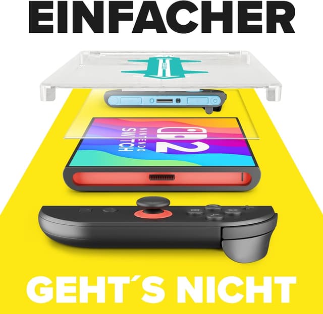 Thumbnail 1 de FlexiSchutz Glas Displayschutz für Nintendo Switch 2 2 Stück